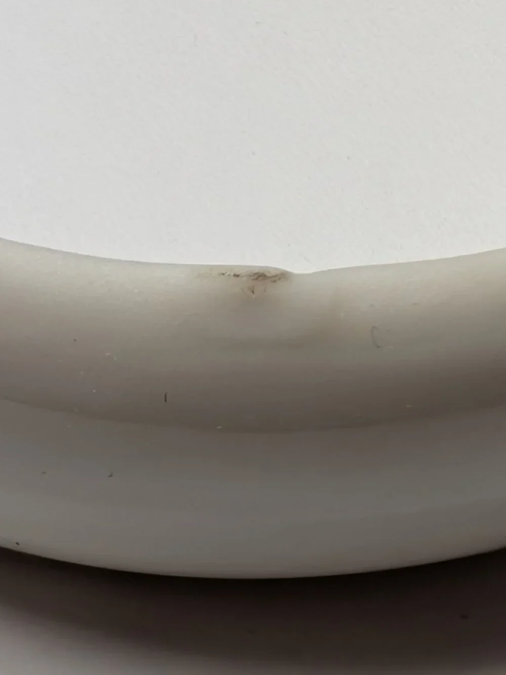 Vintage Maryland China Hardstone White Bangle Bracelet Porcelain Stone